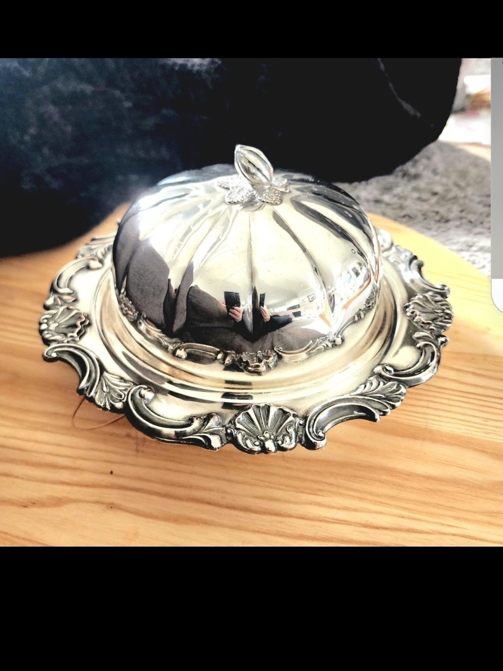 Vintage Sheffield Silver Plate Egg Cruet Set with Dome Lid Serving Tray England